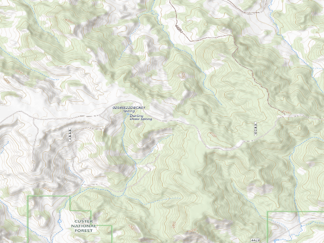 USGS topographic map of Forest Rd 4409F