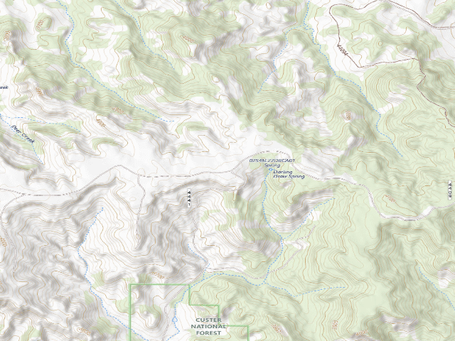 USGS topographic map of Forest Rd 4409G
