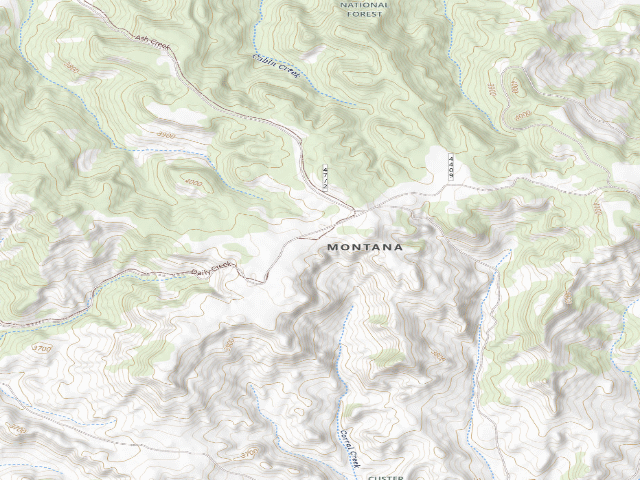 USGS topographic map of Forest Rd 4409H
