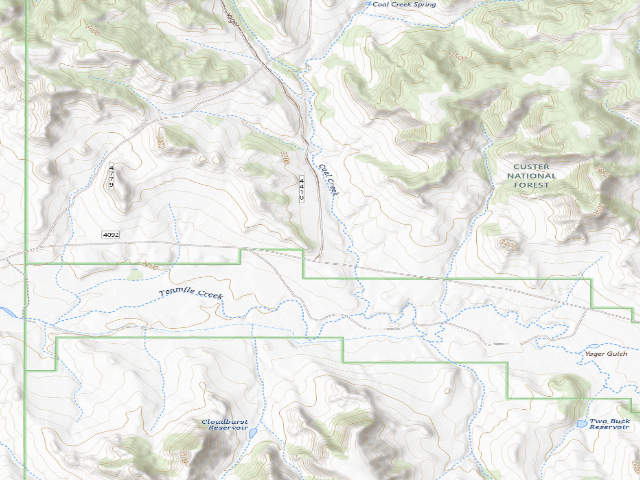 USGS topographic map of Forest Rd 4410