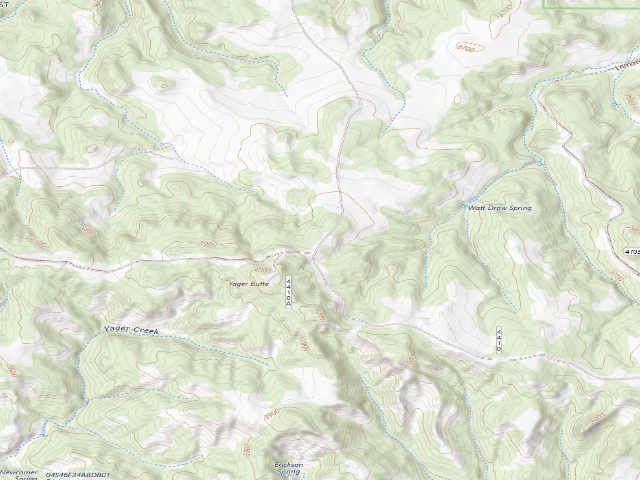 USGS topographic map of Forest Rd 44104A
