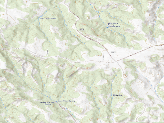 USGS topographic map of Forest Rd 4410B