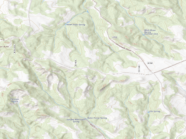 USGS topographic map of Forest Rd 4410C