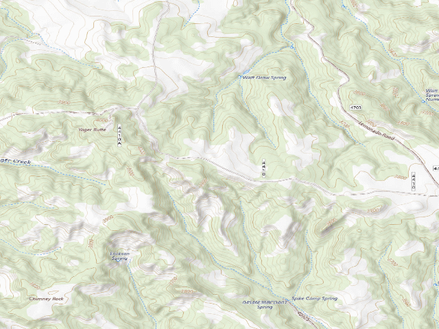 USGS topographic map of Forest Rd 4410D