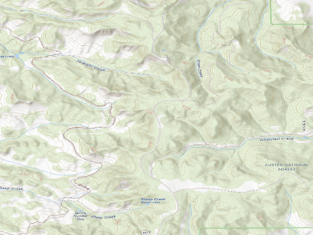 USGS topographic map of Forest Rd 4427B