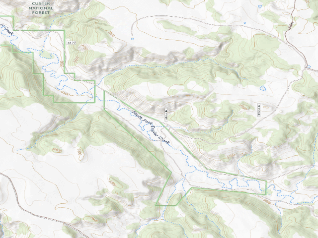 USGS topographic map of Forest Rd 4436