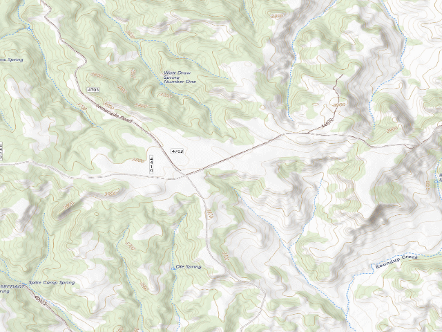 USGS topographic map of Forest Rd 4467