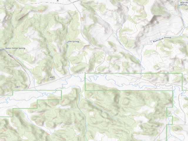 USGS topographic map of Forest Rd 4703A