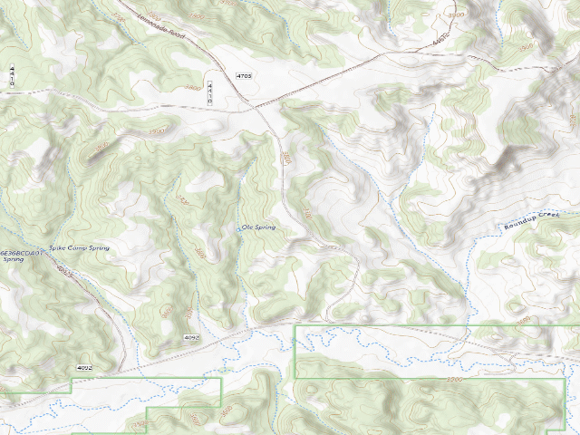 USGS topographic map of Forest Rd 4703B