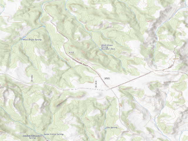 USGS topographic map of Forest Rd 4703C