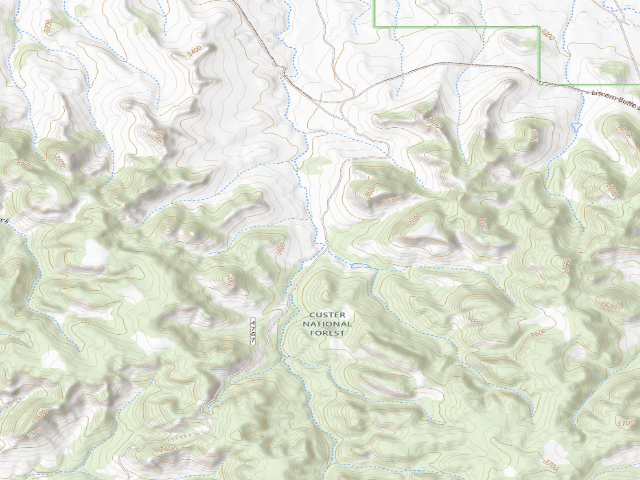 USGS topographic map of Forest Rd 4767B
