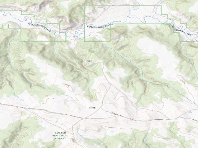 USGS topographic map of Forest Rd 4784A