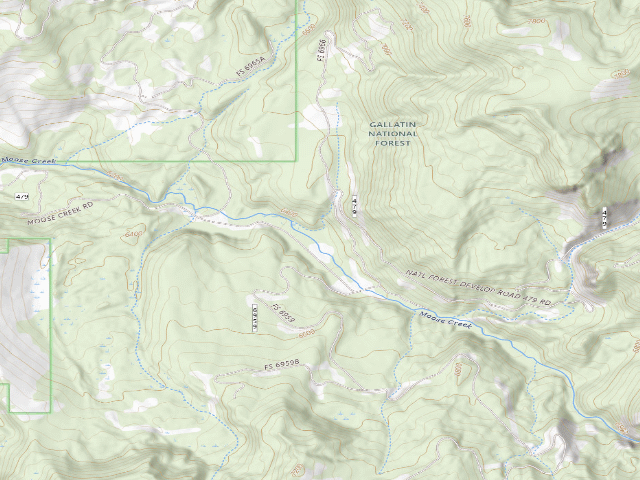USGS topographic map of Forest Rd 479