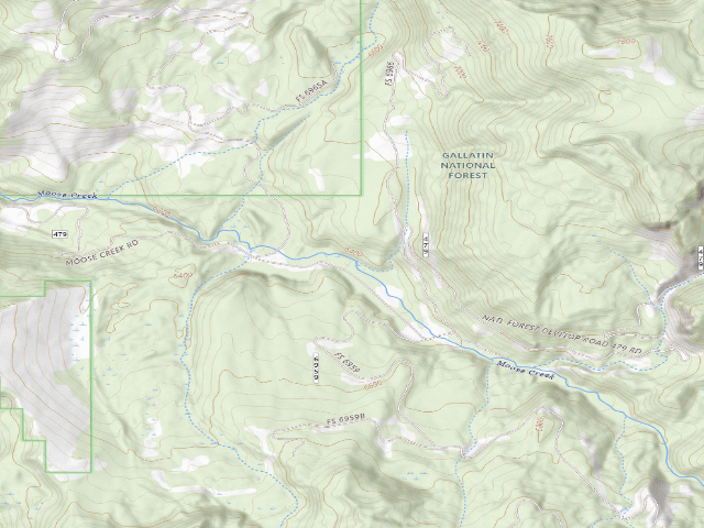 USGS topographic map of Forest Rd 479