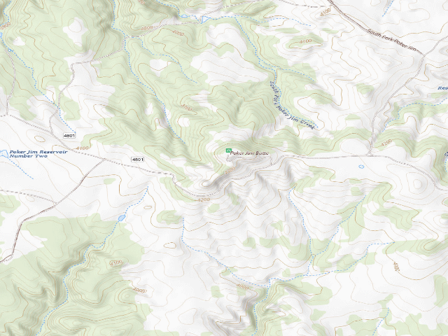 USGS topographic map of Forest Rd 4801