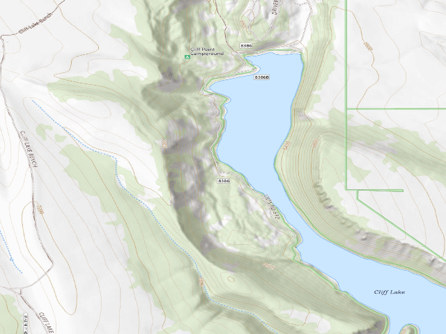 USGS topographic map of Forest Rd 572