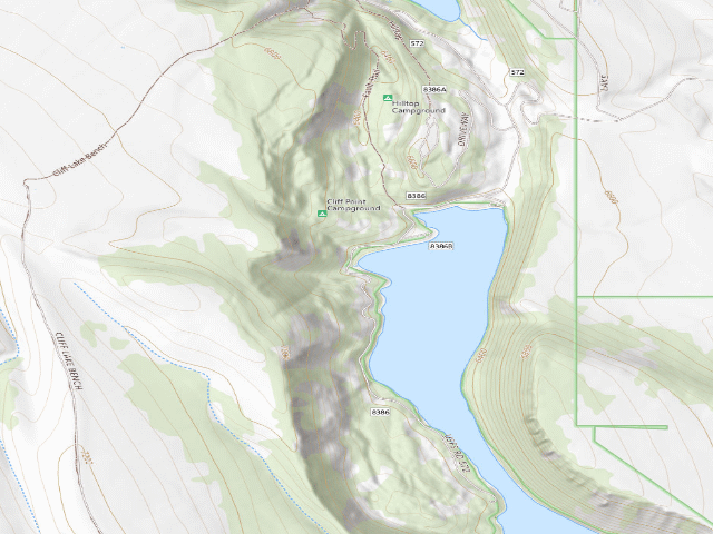 USGS topographic map of Forest Rd 572