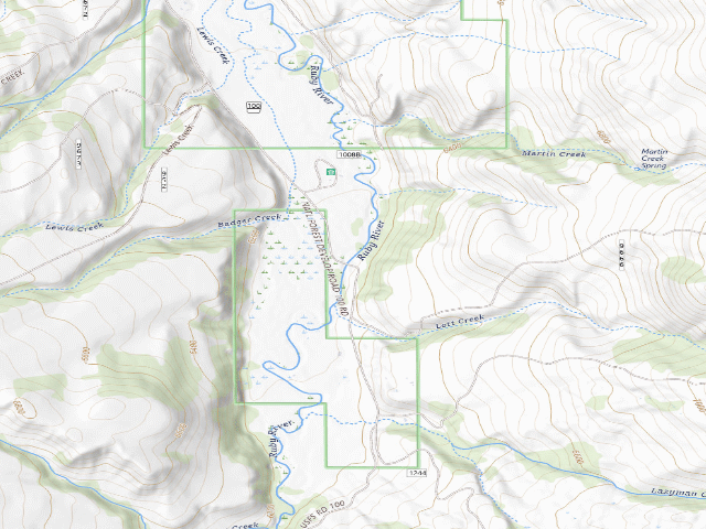 USGS topographic map of Forest Rd 6100C