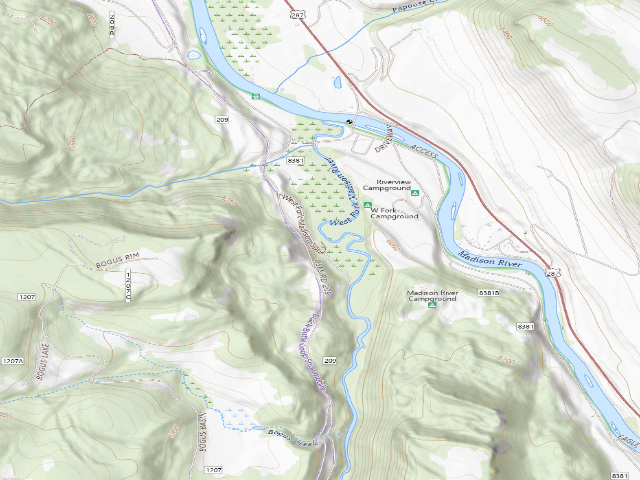 USGS topographic map of Forest Rd 6209A