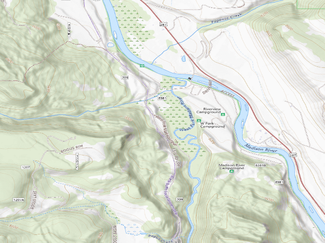 USGS topographic map of Forest Rd 6209A