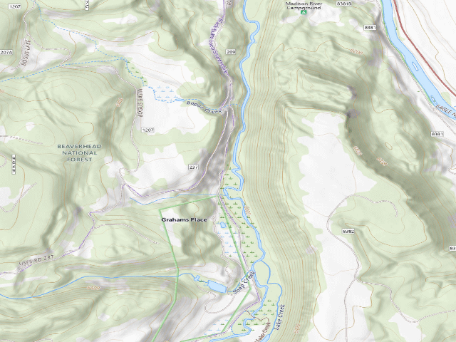 USGS topographic map of Forest Rd 6209C
