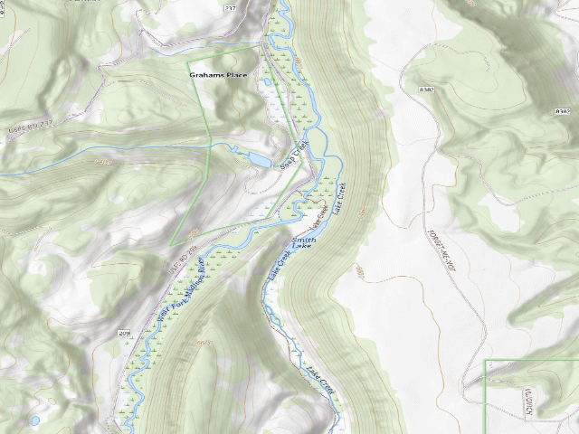 USGS topographic map of Forest Rd 6209E