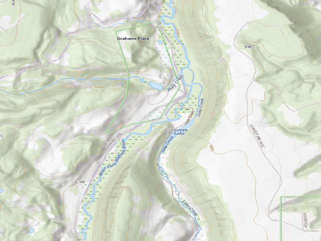 USGS topographic map of Forest Rd 6209F