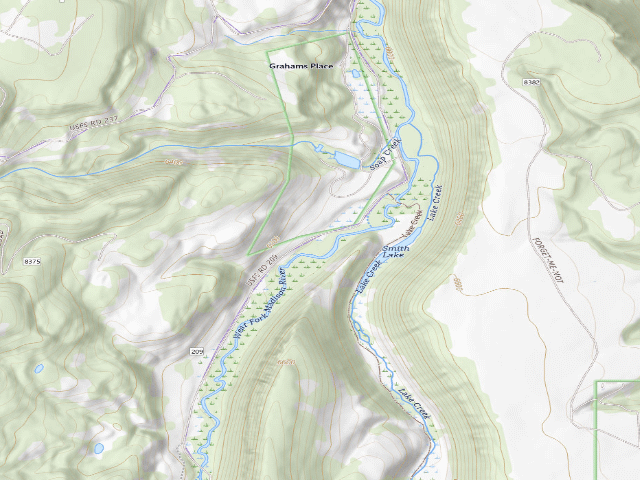 USGS topographic map of Forest Rd 6209G