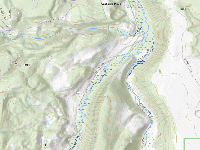 USGS topographic map of Forest Rd 6209H