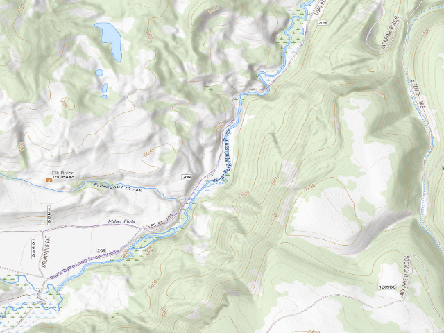 USGS topographic map of Forest Rd 6209O