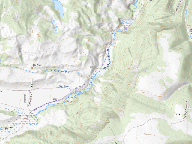 USGS topographic map of Forest Rd 6209P