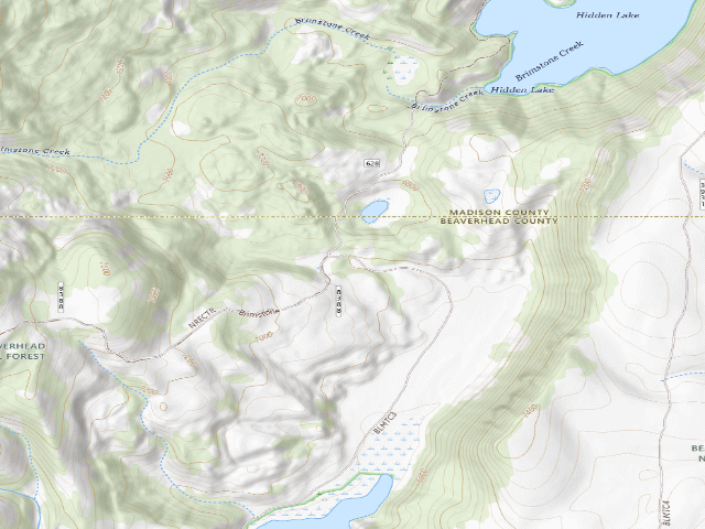 USGS topographic map of Forest Rd 628