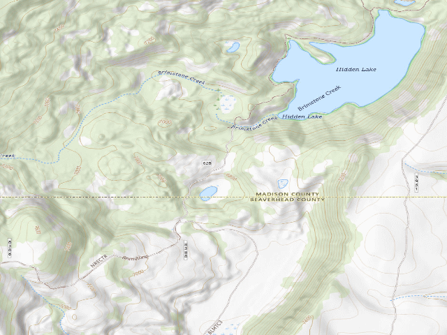 USGS topographic map of Forest Rd 628