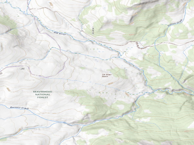 USGS topographic map of Forest Rd 6290J