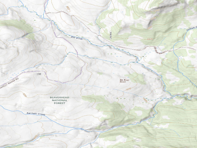 USGS topographic map of Forest Rd 6290J