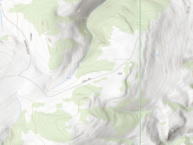 USGS topographic map of Forest Rd 6292B