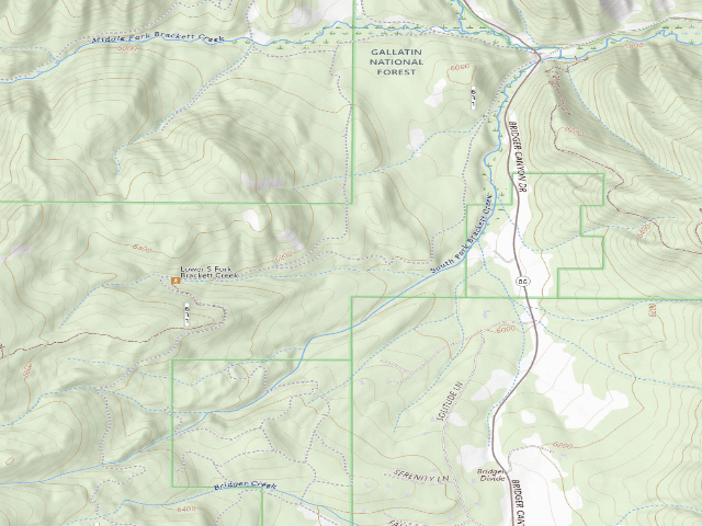 USGS topographic map of Forest Rd 631