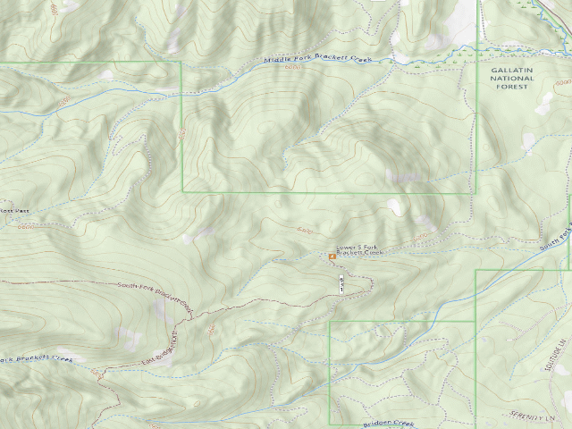 USGS topographic map of Forest Rd 631