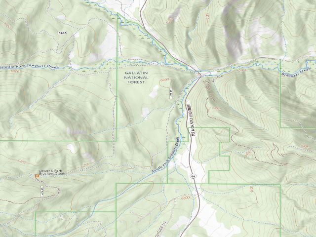 USGS topographic map of Forest Rd 631
