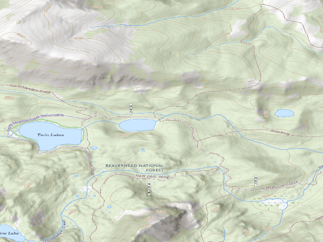 USGS topographic map of Forest Rd 6340