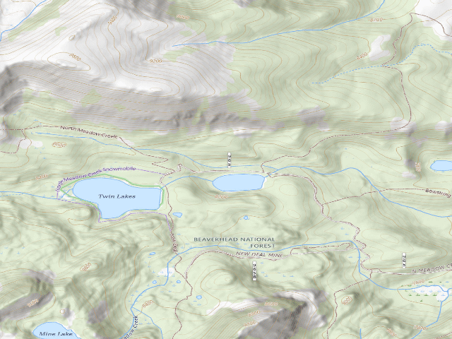 USGS topographic map of Forest Rd 6340