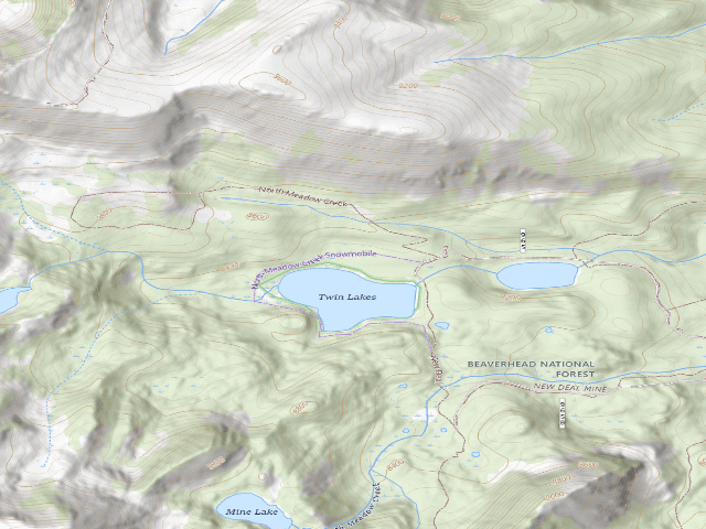USGS topographic map of Forest Rd 6340