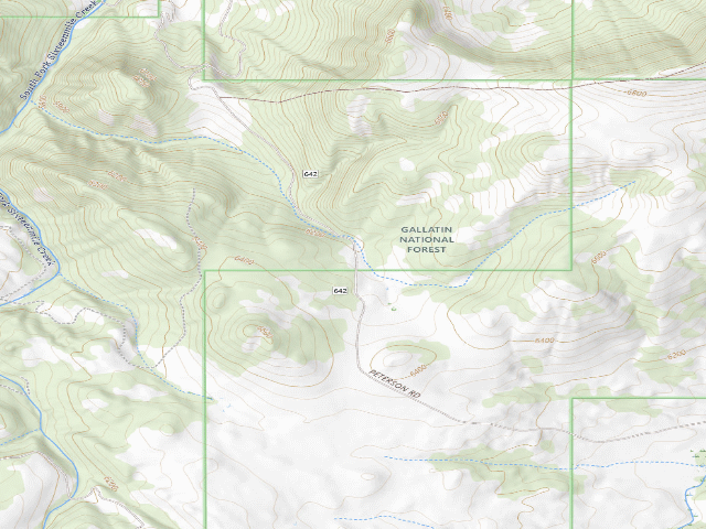 USGS topographic map of Forest Rd 642
