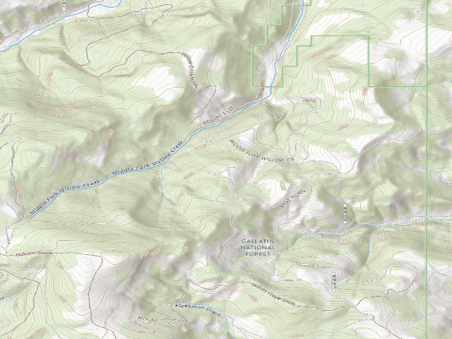 USGS topographic map of Forest Rd 6600