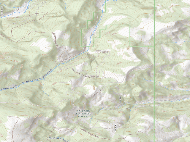 USGS topographic map of Forest Rd 6600
