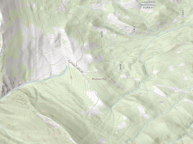 USGS topographic map of Forest Rd 6931