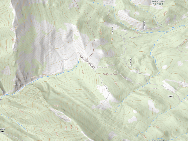 USGS topographic map of Forest Rd 6931