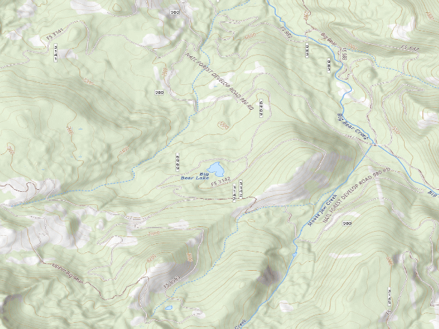 USGS topographic map of Forest Rd 6969