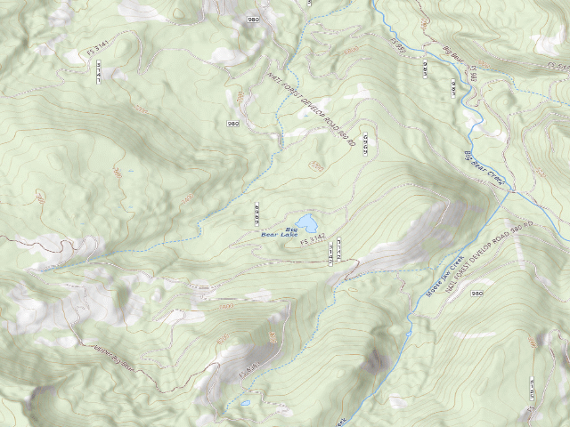 USGS topographic map of Forest Rd 6969