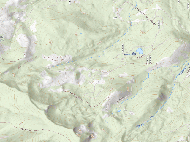 USGS topographic map of Forest Rd 6969G
